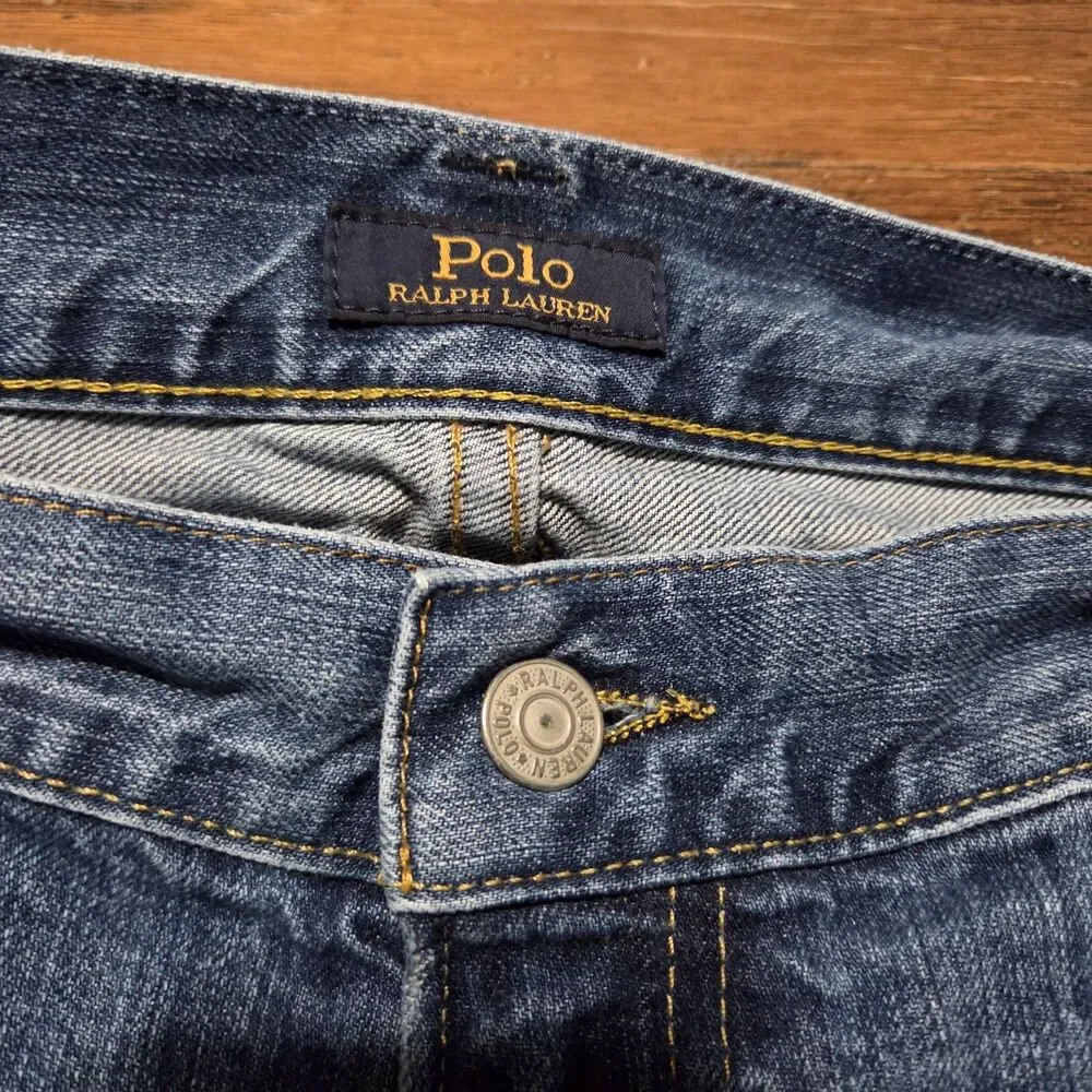 Polo Ralph Lauren Jeans Mens (42x30) 40x30 Blue The Hampton Relaxed Straight